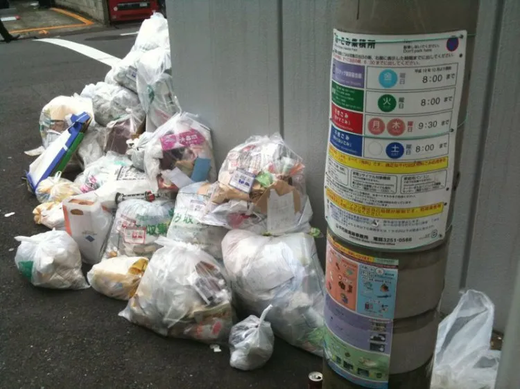 basura en japon