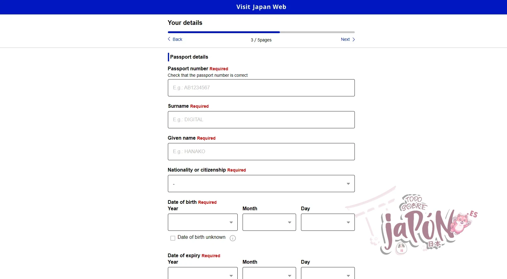 tutorial visit japan web