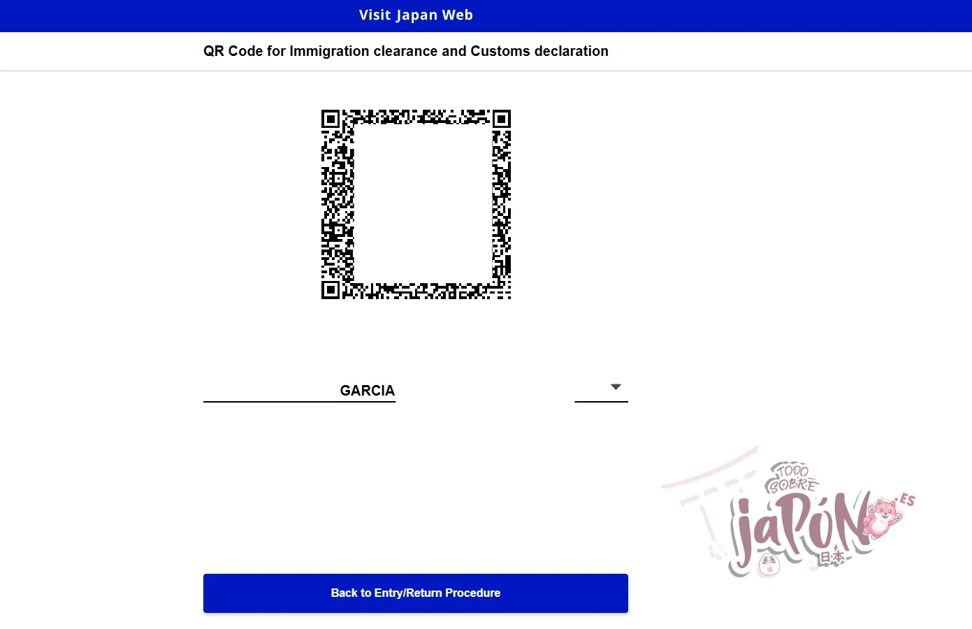 qr entrada a japon