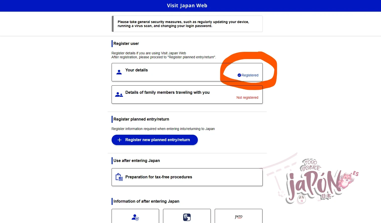tutorial visit japan web